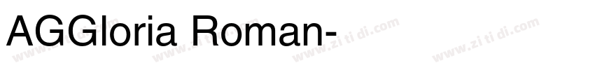 AGGloria Roman字体转换